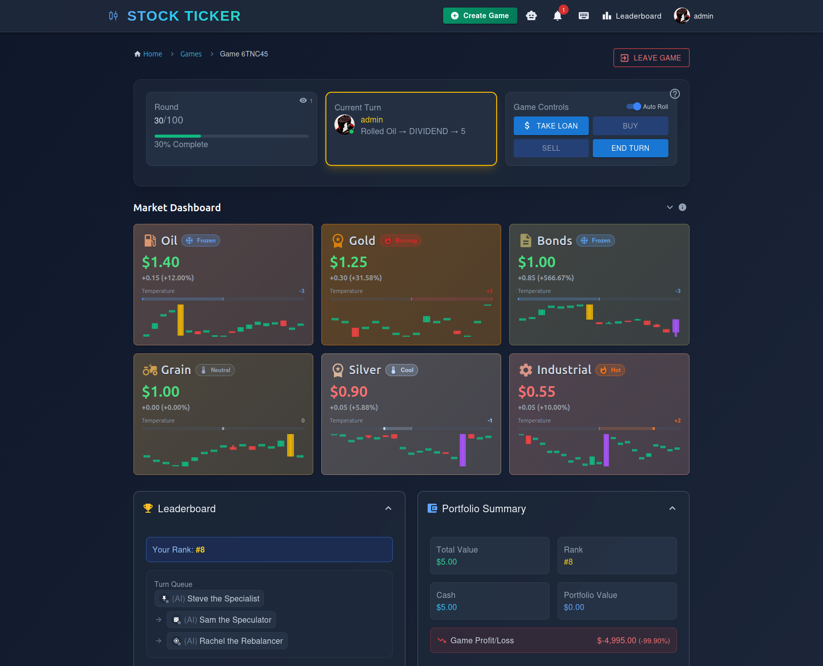 Stock Ticker screenshot